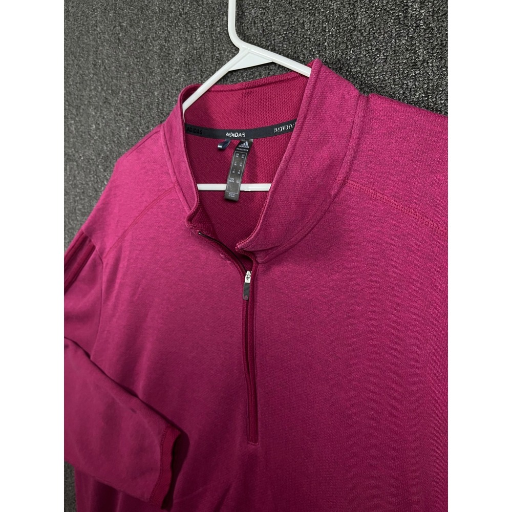 Adidas Mens Primegreen Quarter Zip Pullover Pink Magenta 3XL Activewear Top